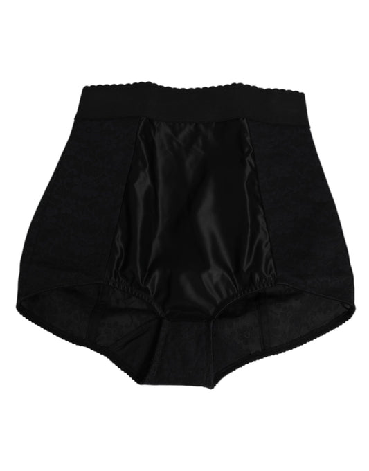 Culotte courte taille haute en nylon noir Dolce &amp; Gabbana