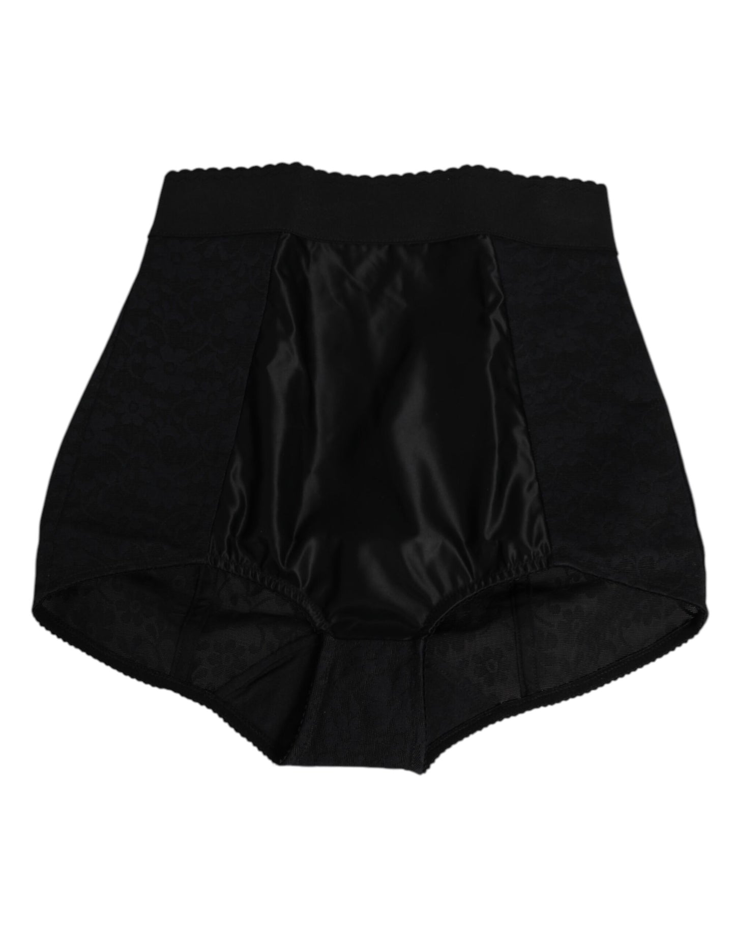 Culotte courte taille haute en nylon noir Dolce &amp; Gabbana