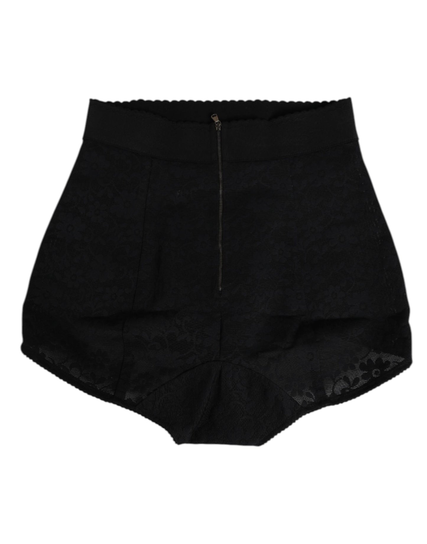 Culotte courte taille haute en nylon noir Dolce &amp; Gabbana