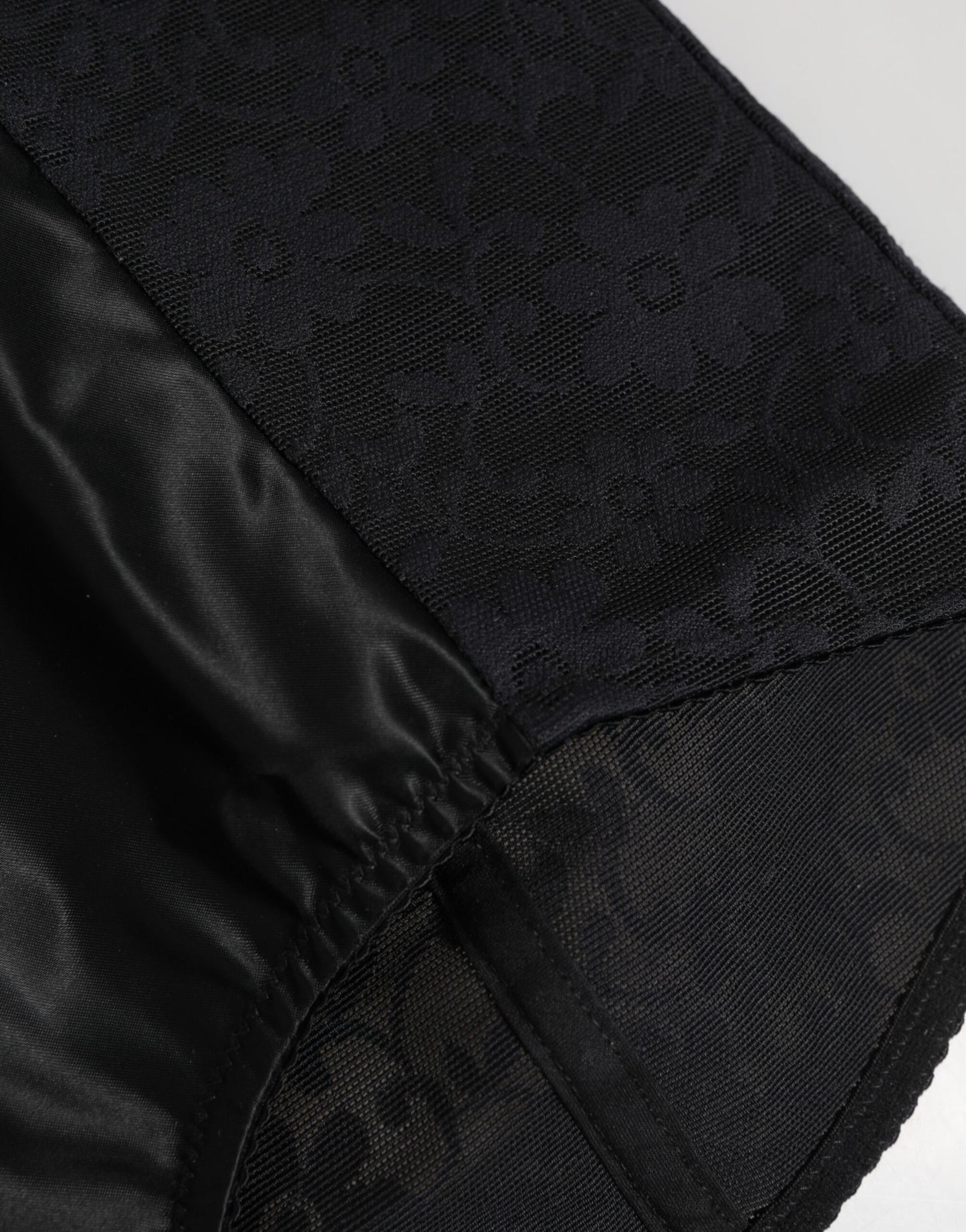 Culotte courte taille haute en nylon noir Dolce &amp; Gabbana