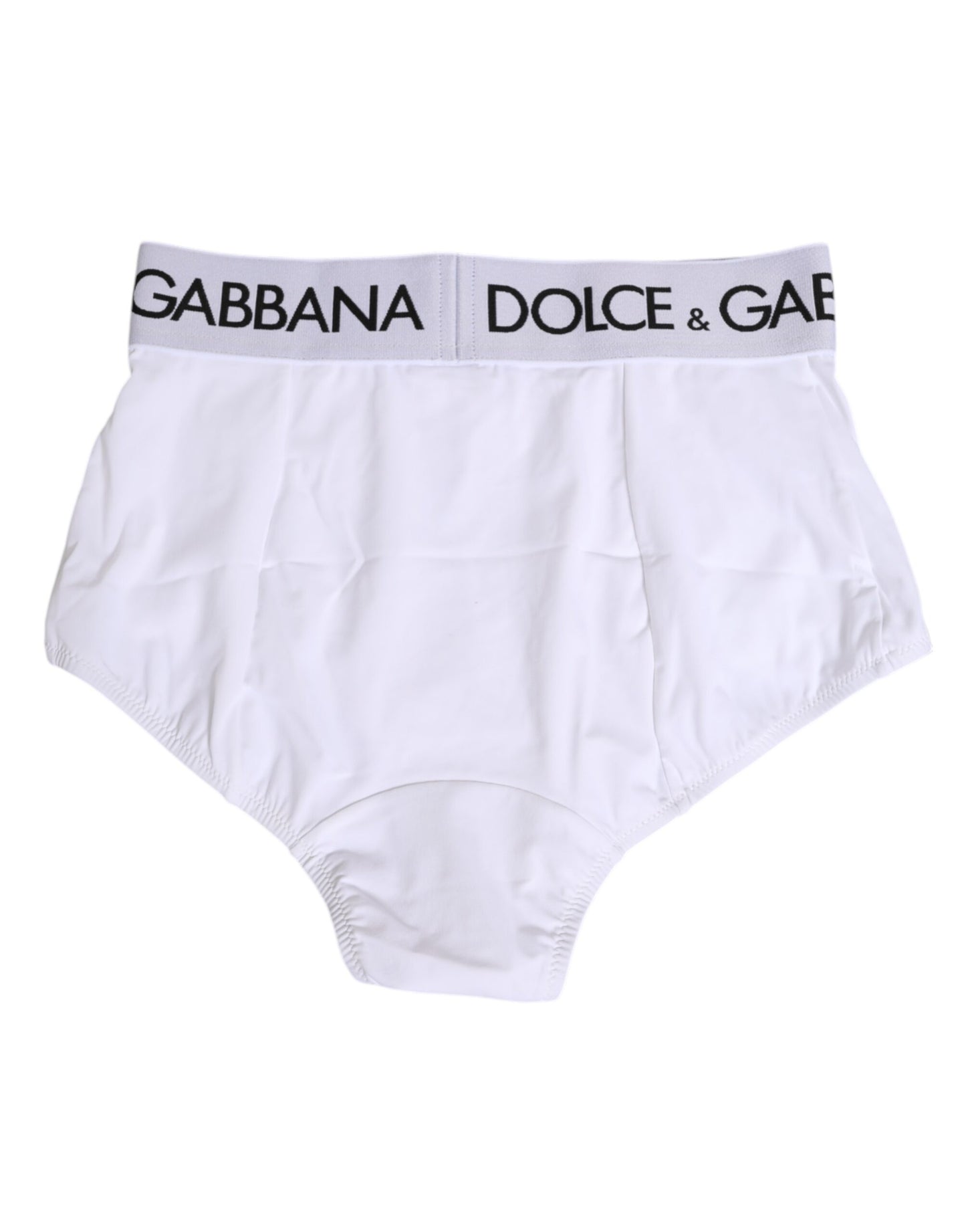 Dolce &amp; Gabbana – Weiße Nylon-Höschen mit Logobund