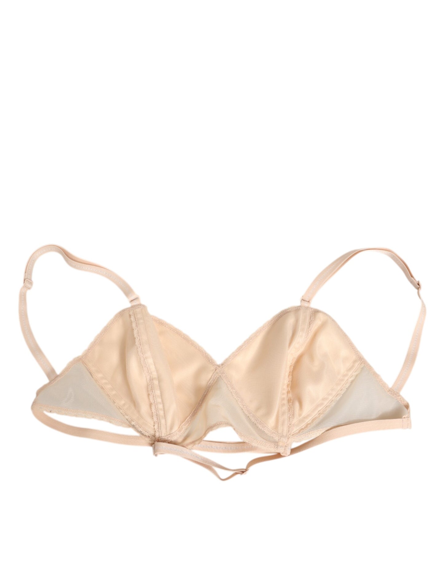 Soutien-gorge triangle en nylon beige Dolce &amp; Gabbana à bonnets souples