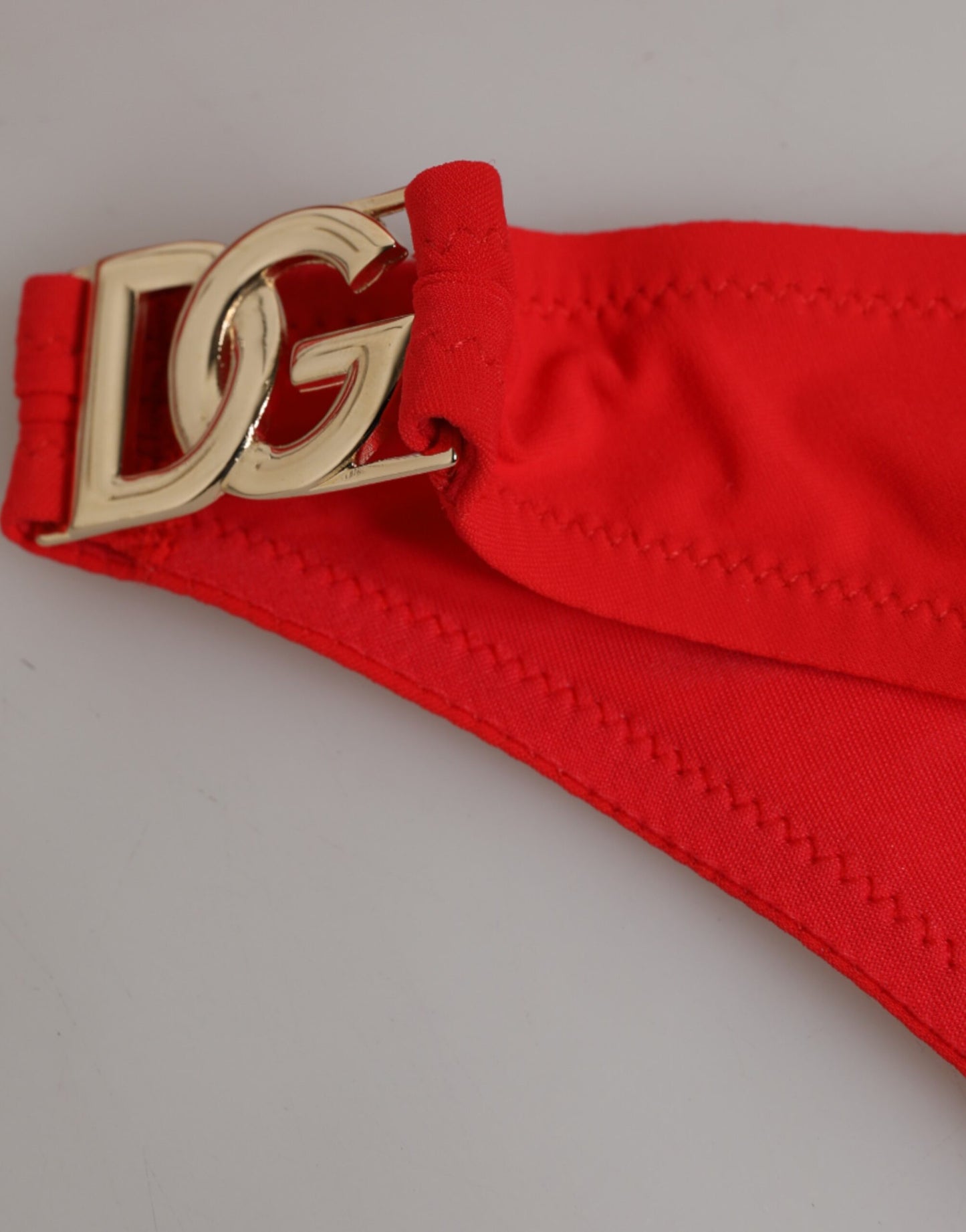 Maillot de bain 2 pièces Dolce &amp; Gabbana en nylon rouge, haut et bas