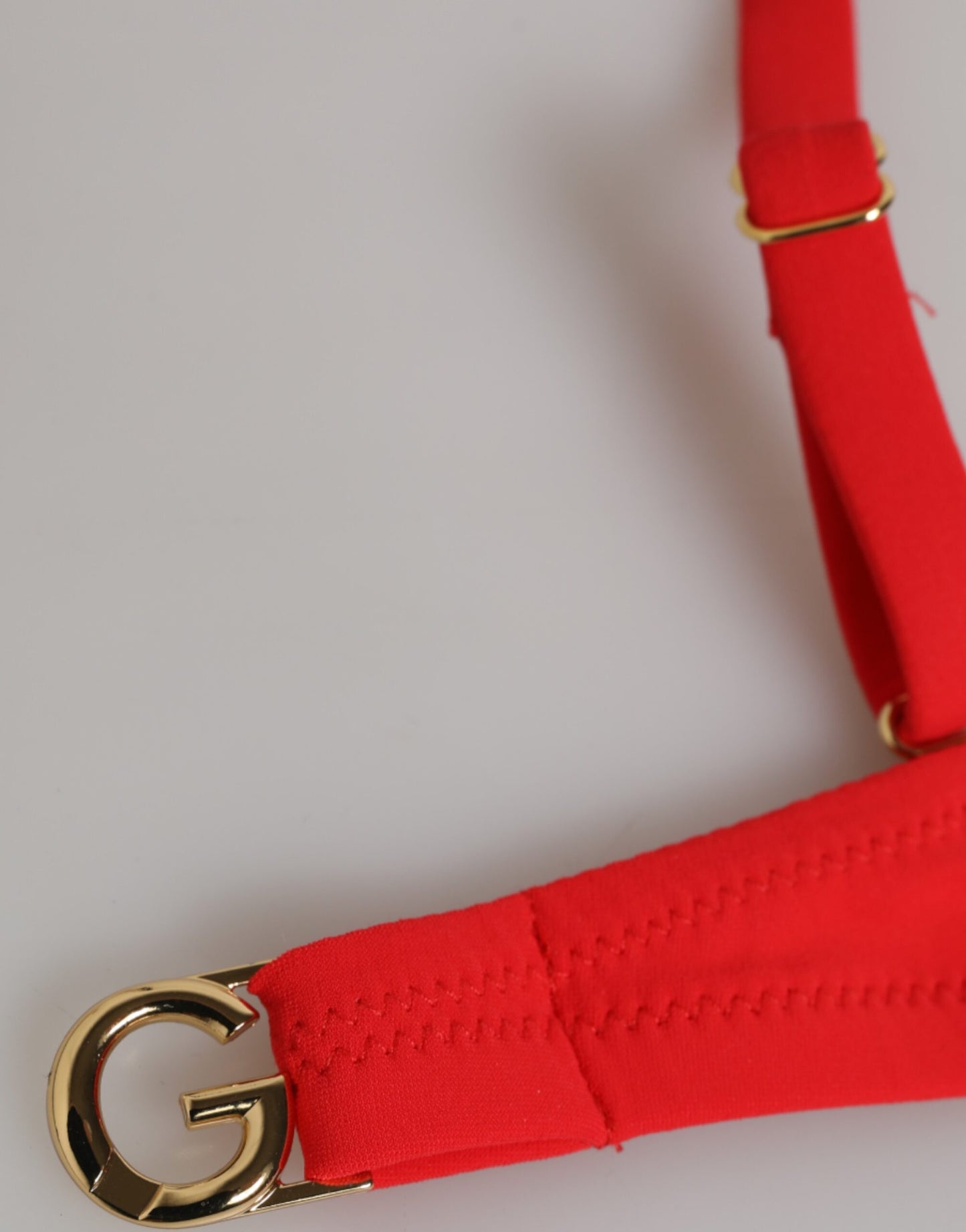 Maillot de bain 2 pièces Dolce &amp; Gabbana en nylon rouge, haut et bas