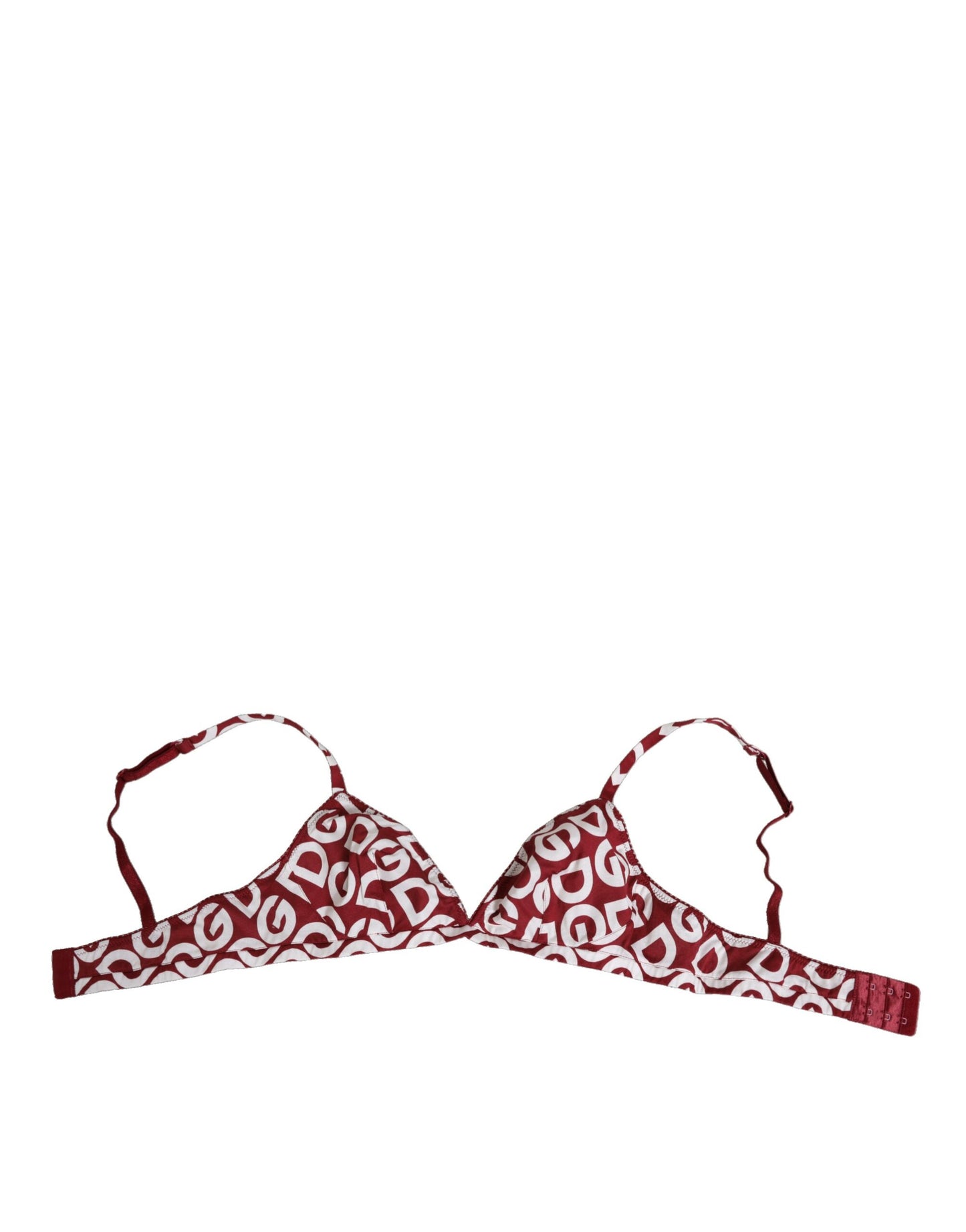 Dolce & Gabbana Red White Logo Mania Soft Cup Bra Underwear