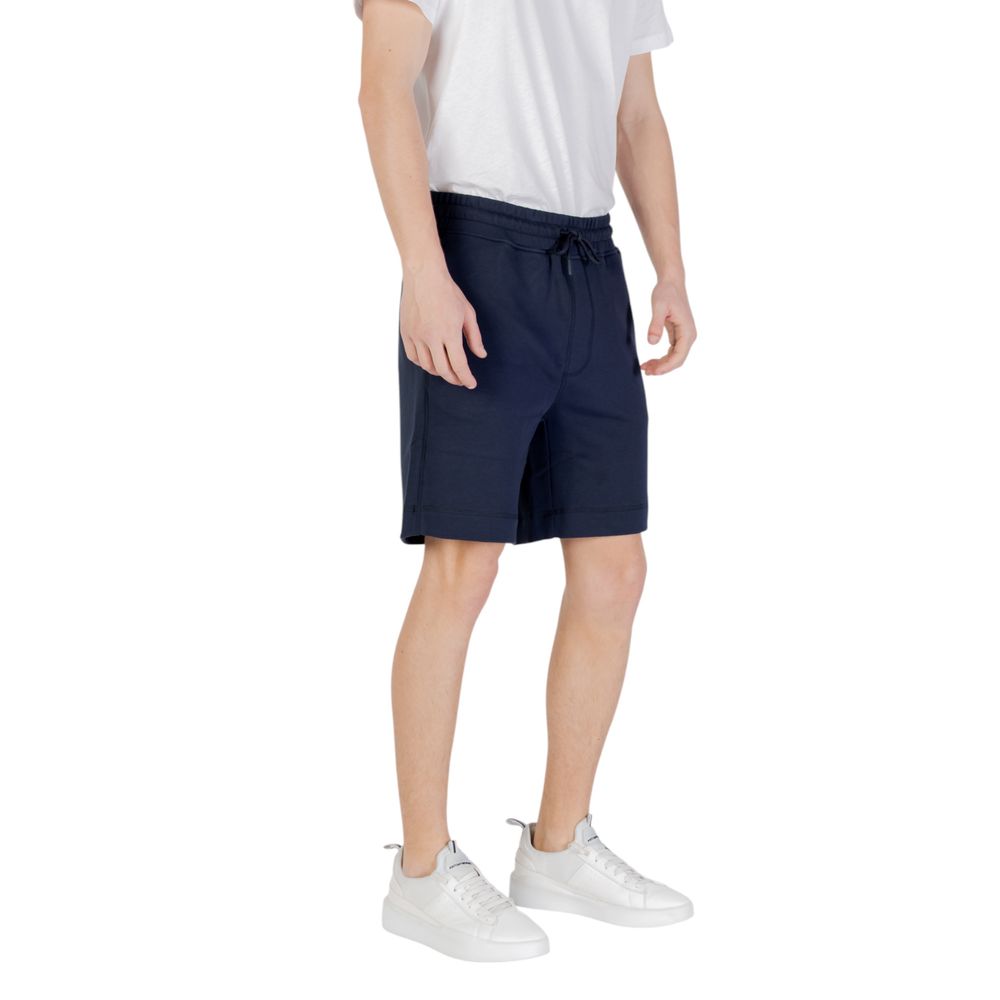 Hugo Boss Blue Cotton Bermuda Shorts