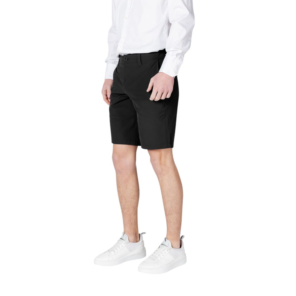 Armani Exchange Black Polyamide Bermuda Shorts