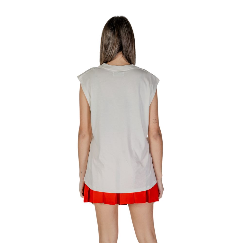 Replay Cream Cotton Tank Tops