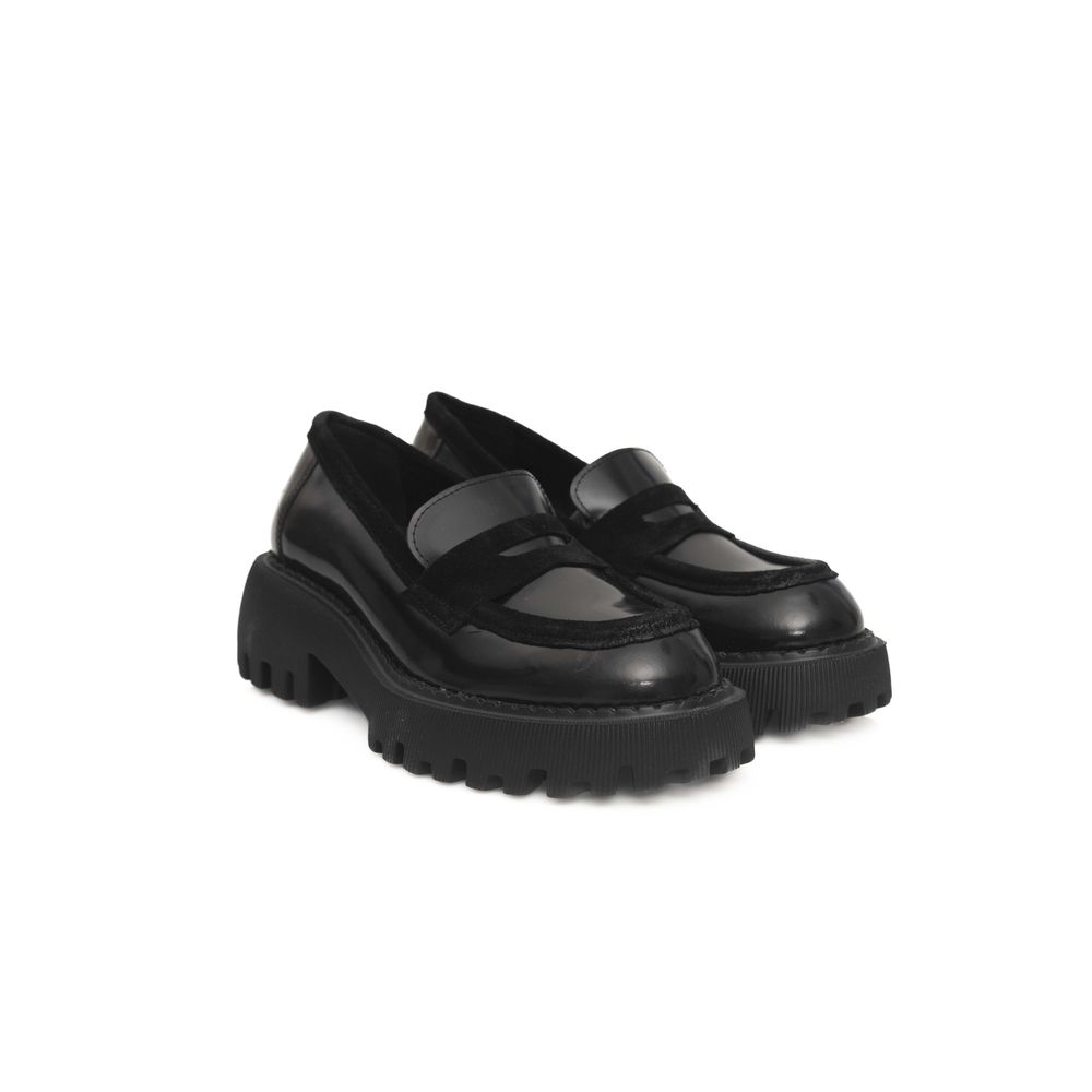 Cerruti 1881 Black Calfskin Women Loafer