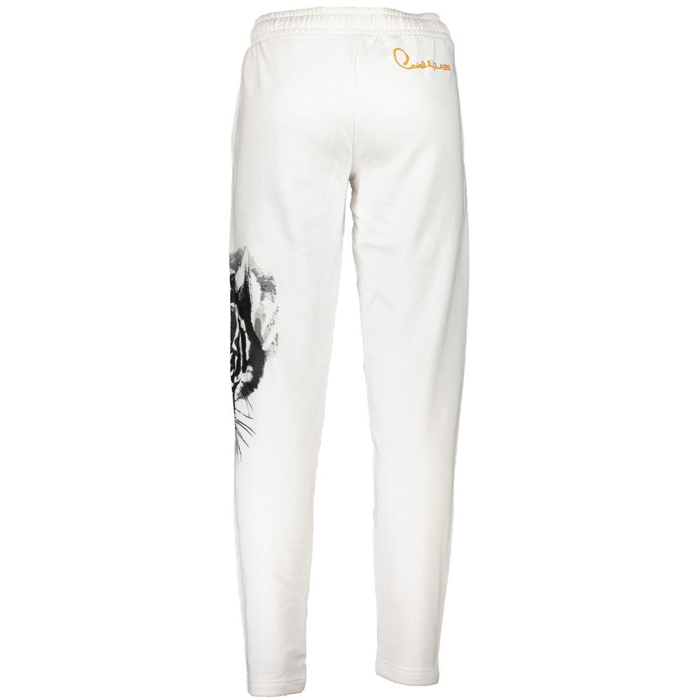 Cavalli Class Bianco Cotton Men's Track Pant