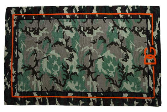 Dolce & Gabbana Multicolor Printed Cotton Wrap Shawl Scarf