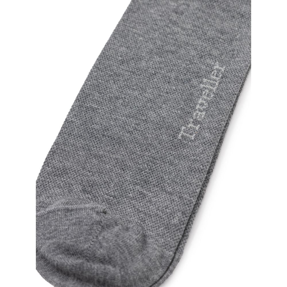ZEGNA Gray Cotton Socks
