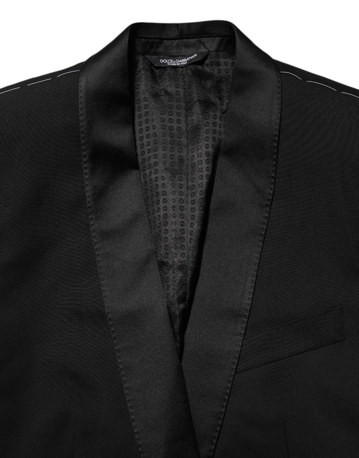 Dolce & Gabbana Black MARTINI 1 Button Suit Jacket Blazer