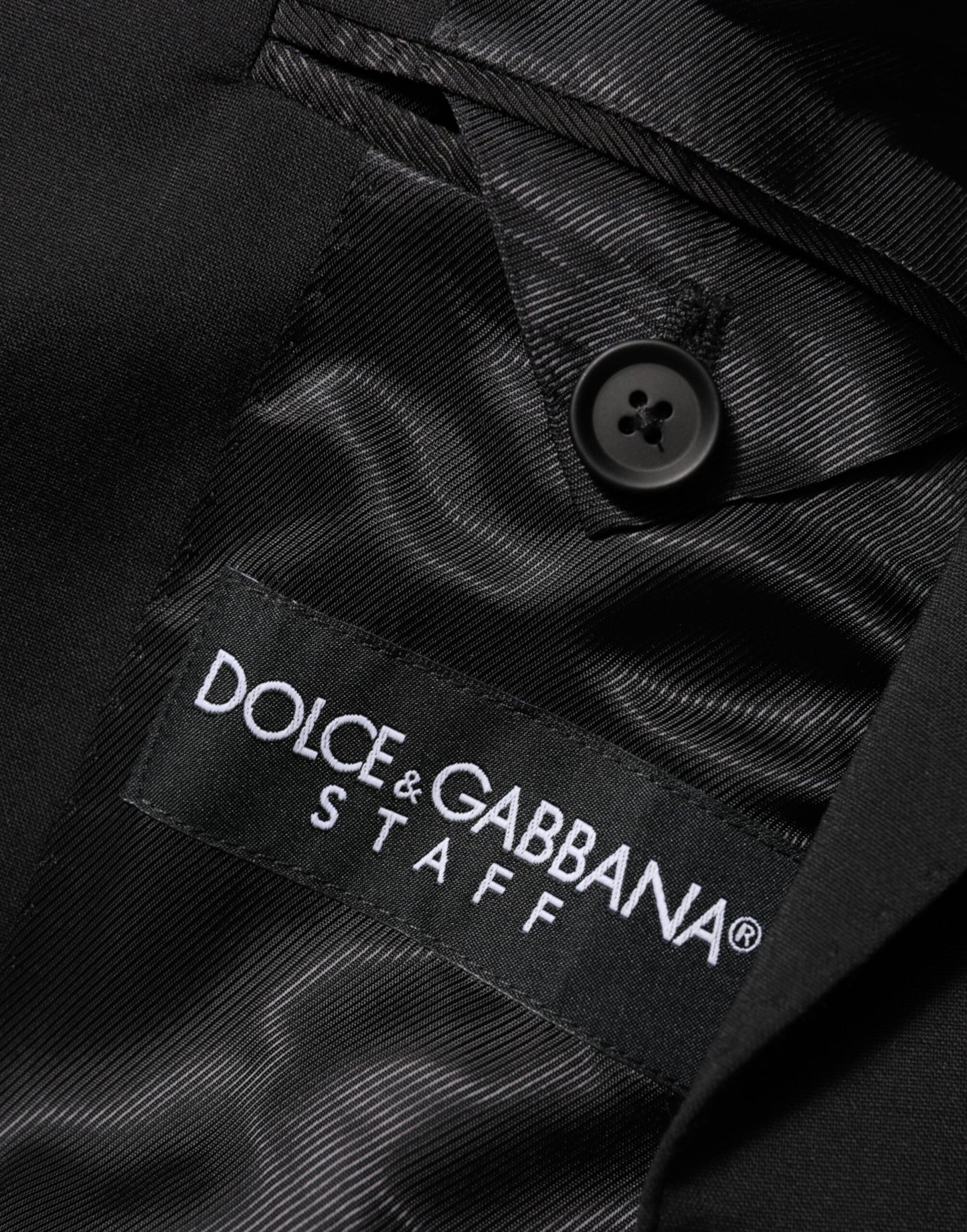 Dolce & Gabbana Black STAFF 2 Buttons Suit Jacket Blazer