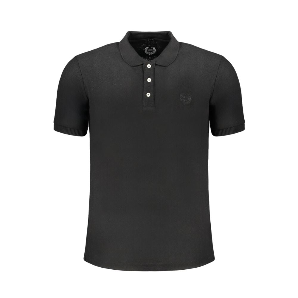Gianmarco Venturi Black Cotton Men's Polo Shirt