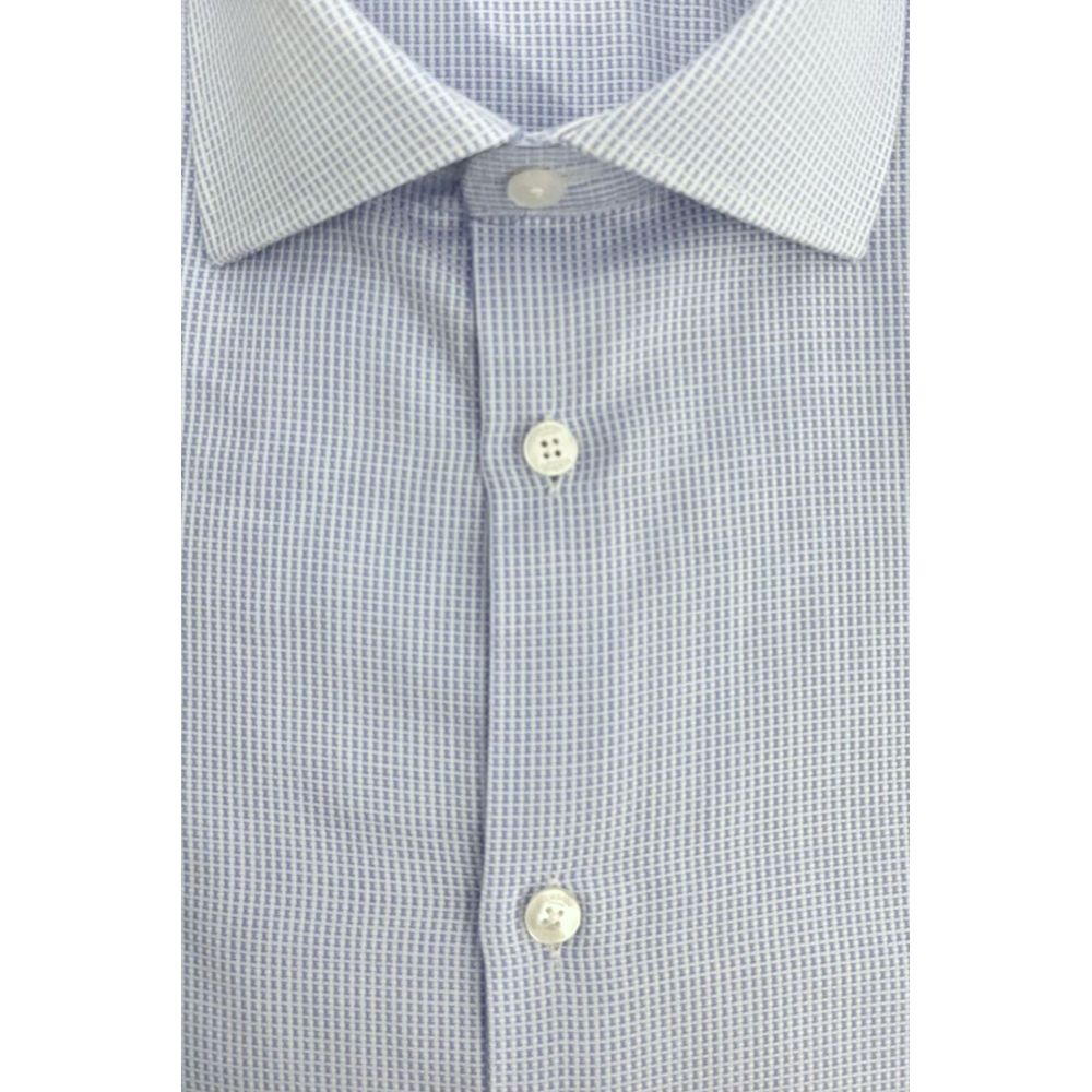 Baldinini Trend Light Blue Cotton Men Shirt