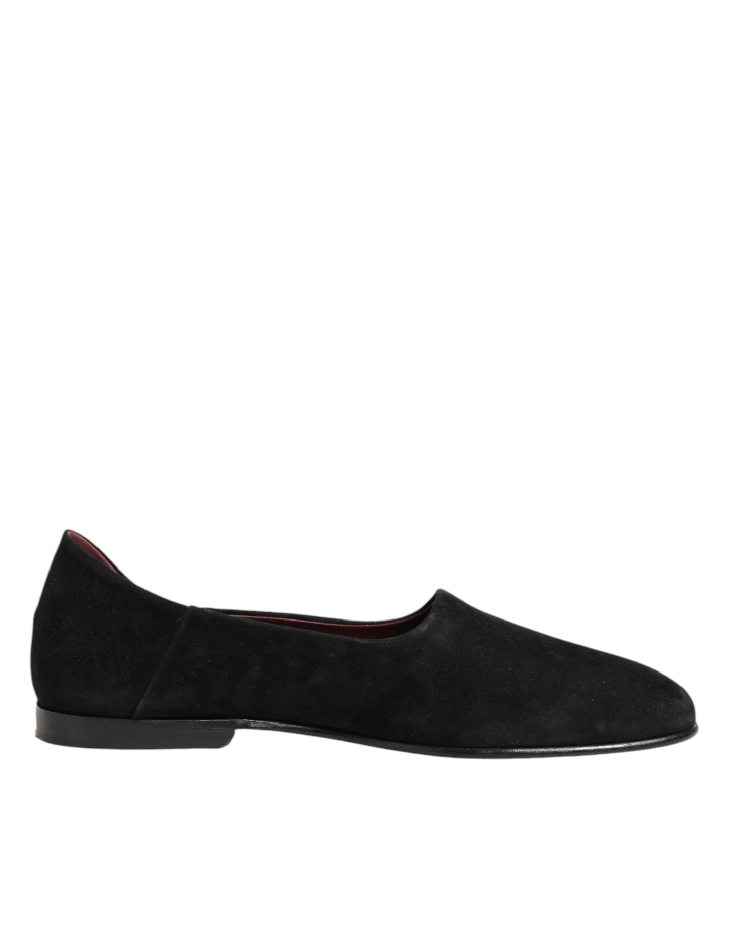 Dolce & Gabbana Black Leather Suede Slip On Loafers Dress Shoes