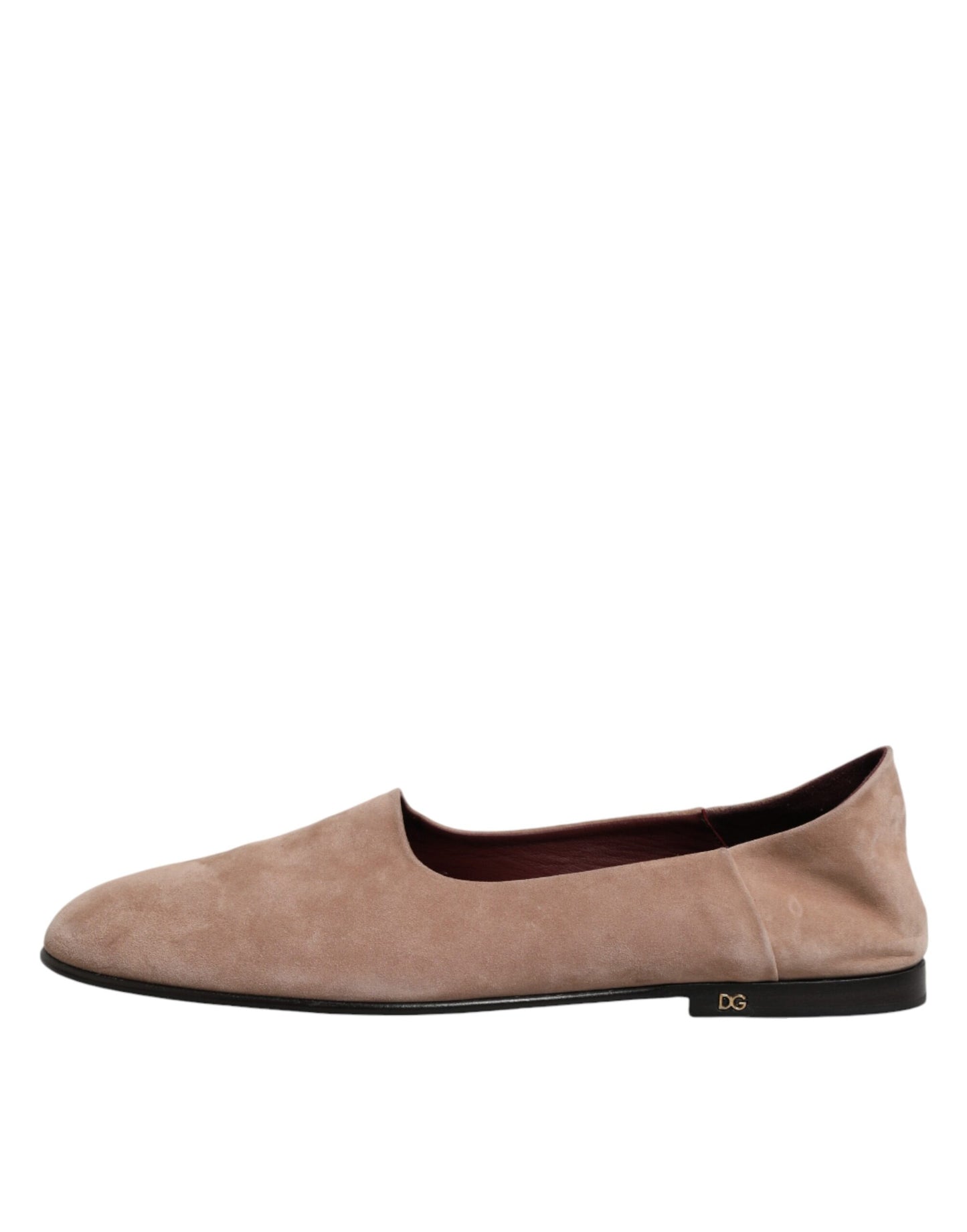 Dolce & Gabbana Beige Leather Suede Slip On Loafers Dress Shoes