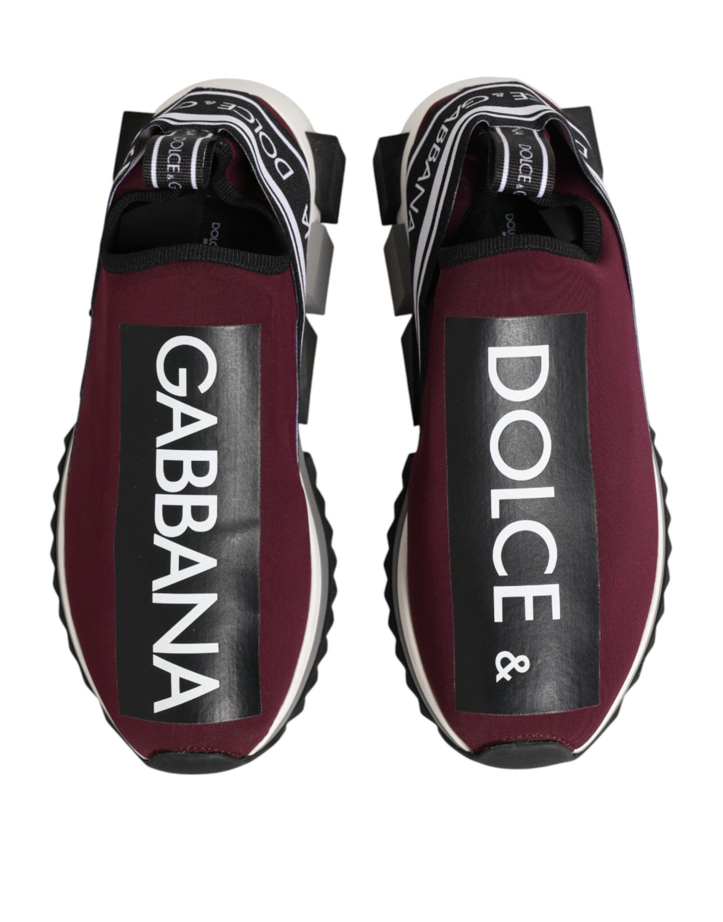 Dolce & Gabbana Maroon Slip On Sorrento Men Sneakers Shoes