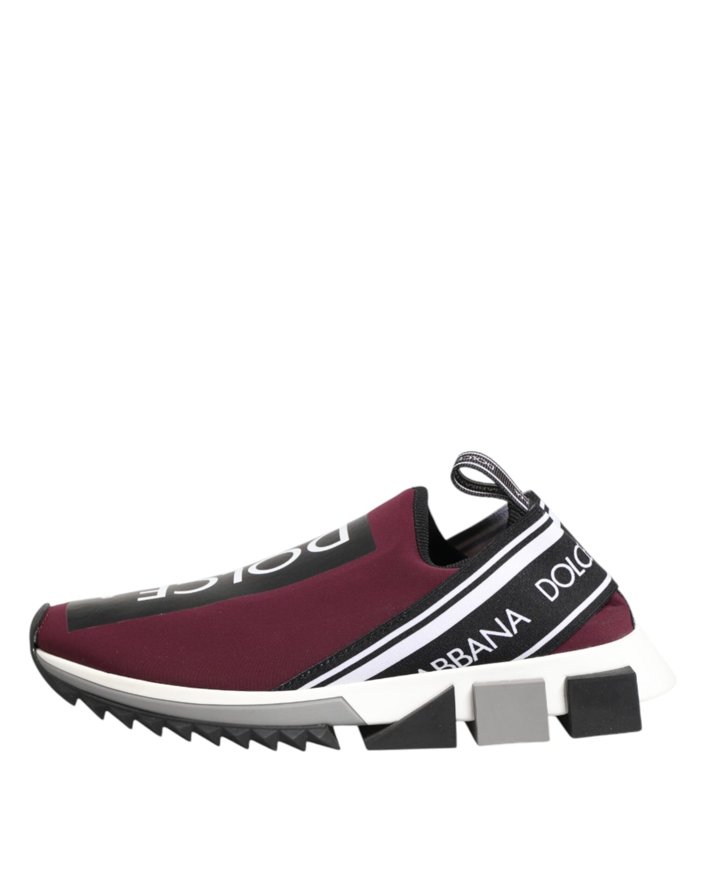Dolce & Gabbana Maroon Slip On Sorrento Men Sneakers Shoes