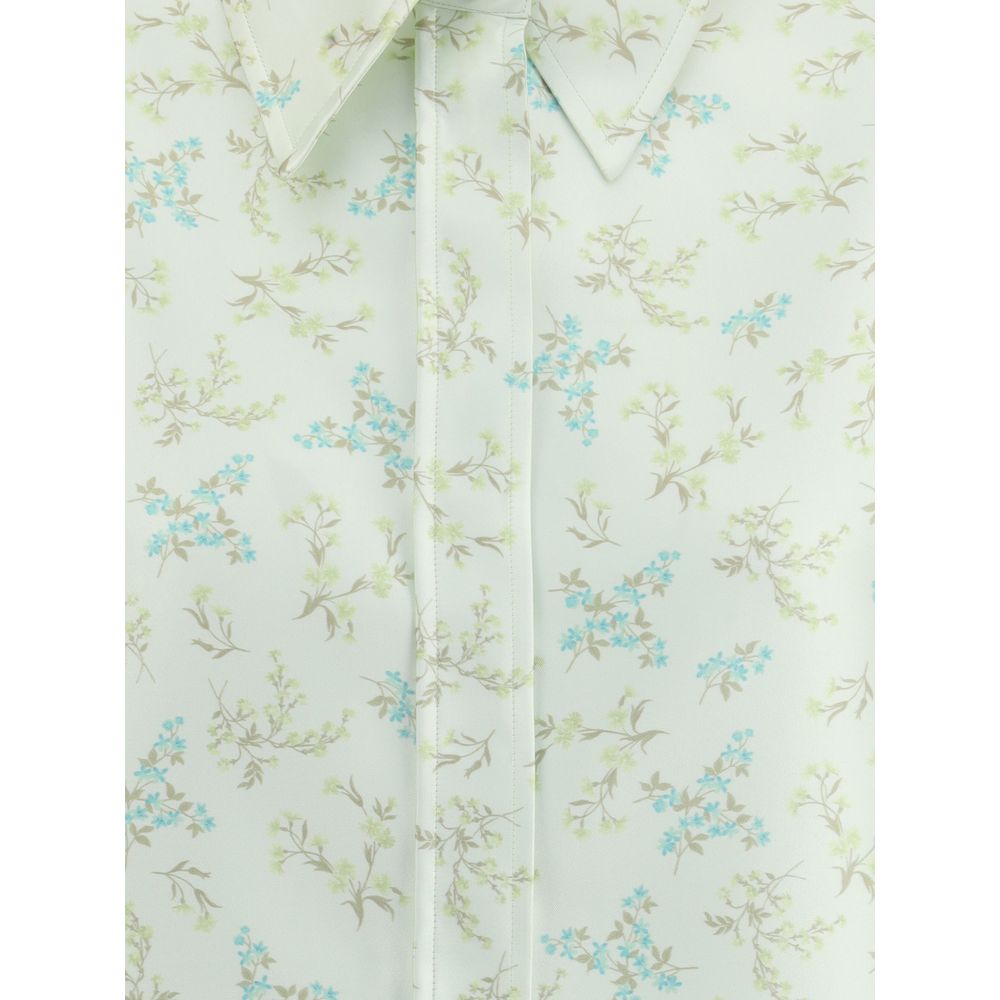 Jil Sander Bicolor Silk Pattern Shirt