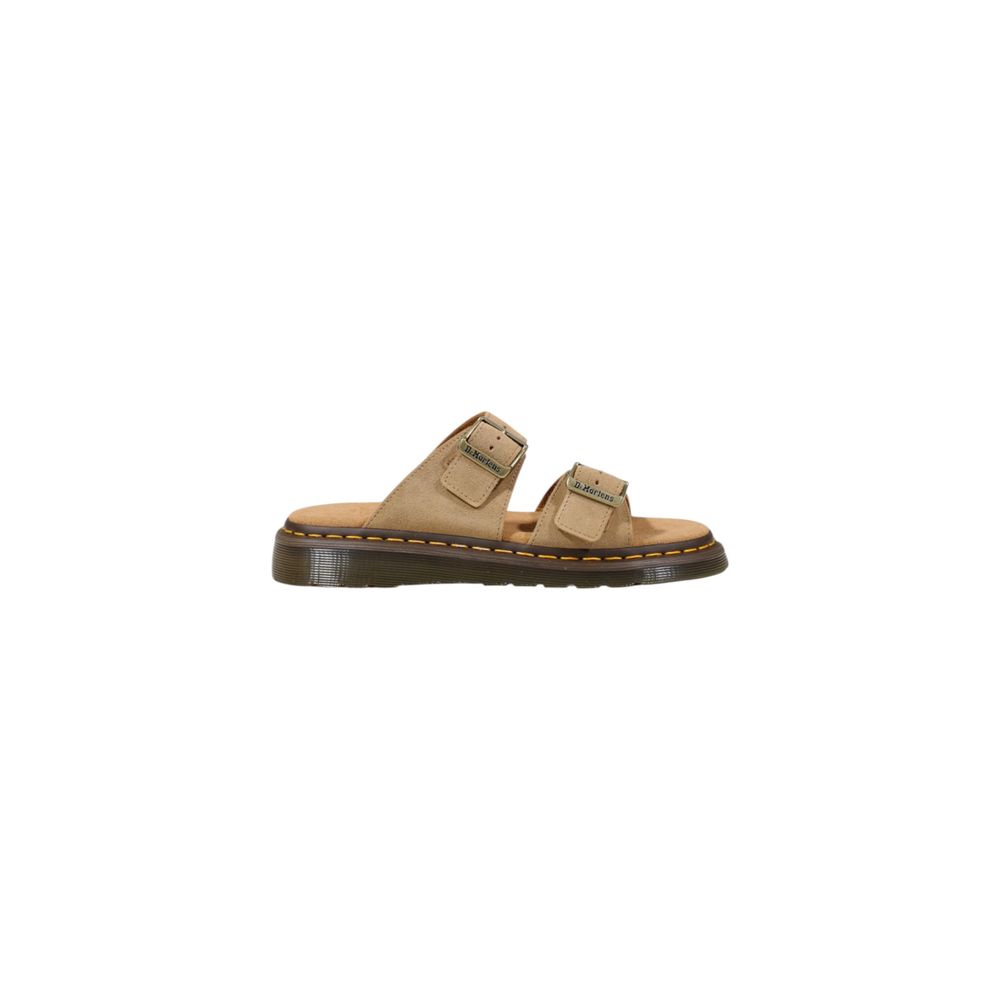 Dr. Martens Beige Leather Flat Sandals