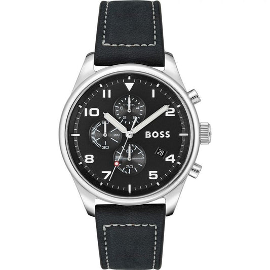 Hugo Boss Black Leather Dress Watch