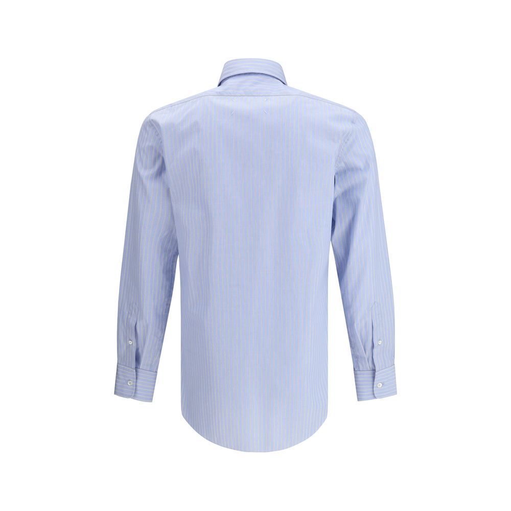 Margiela Blue Cotton Pattern Shirt