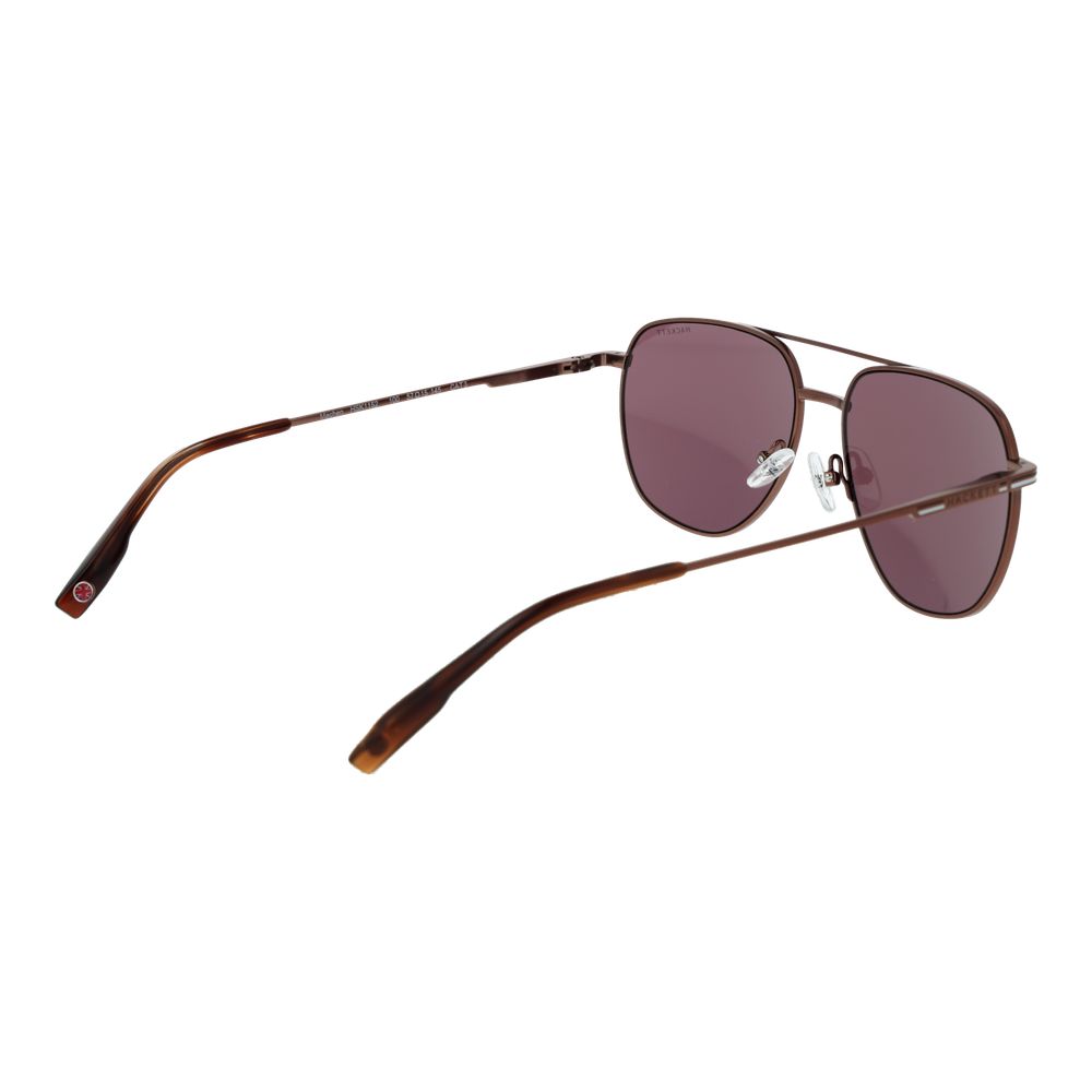 Hackett Brown Metal Sunglasses