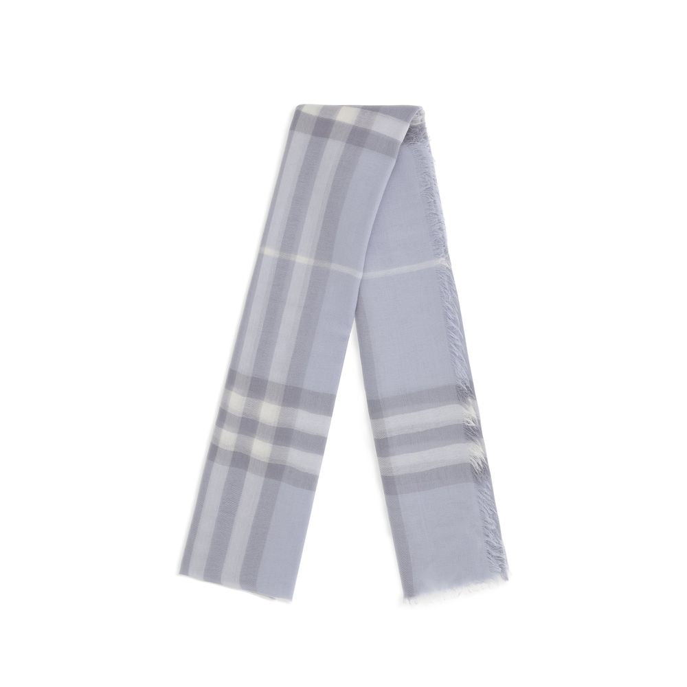 Burberry Light Blue Wool Scarf