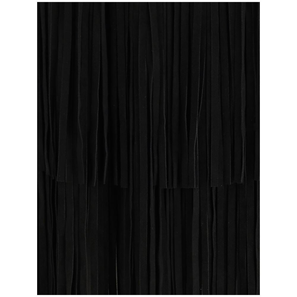 Dolce & Gabbana Black Silk Long Skirt