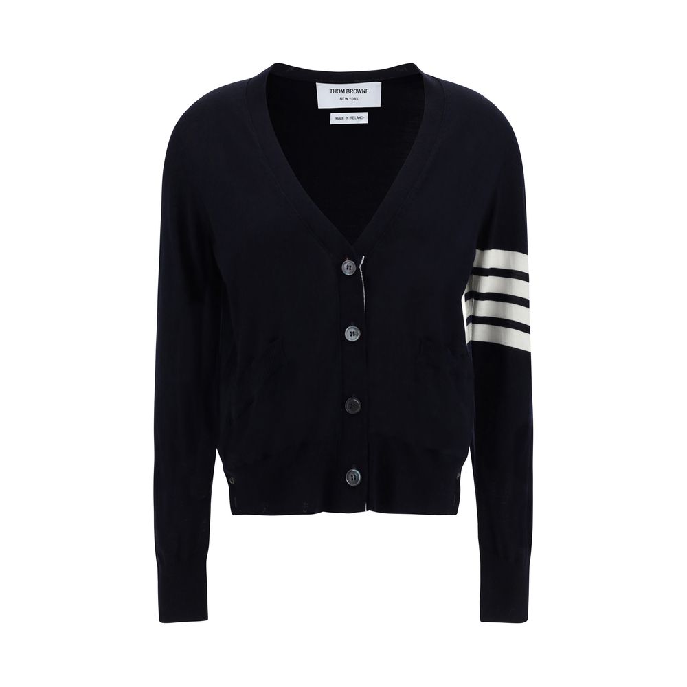 Thom Browne Blue Merino Wool Cardigan