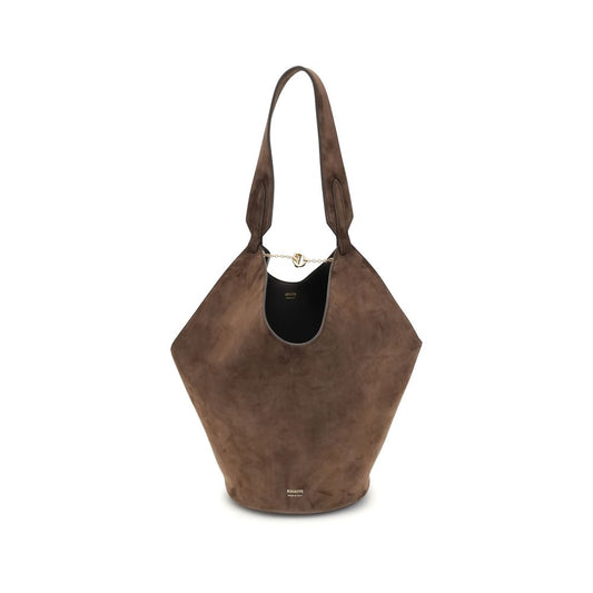 Khaite Brown Calf Leather Bos Taurus Shoulder Bag