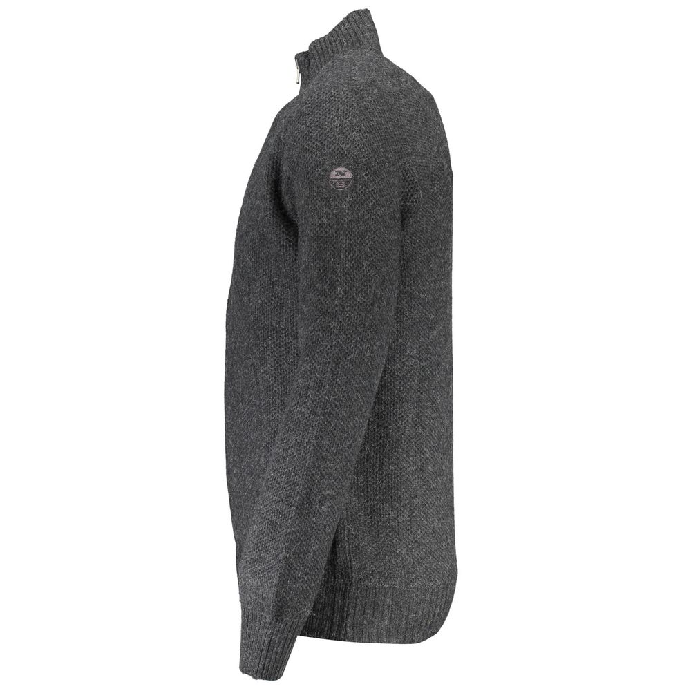North Sails Grigio Wool Men Cardigan