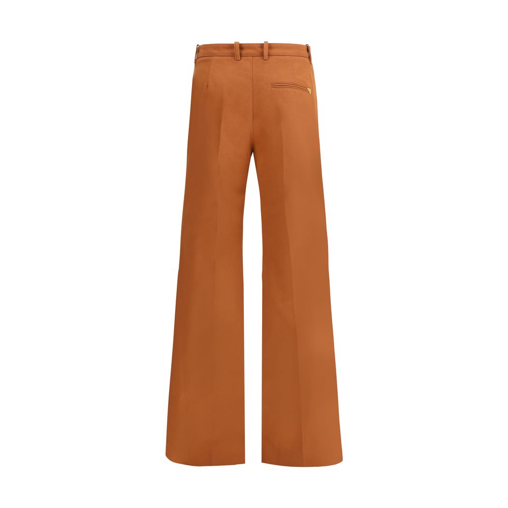 Chloé Brown Cotton Flared Pants