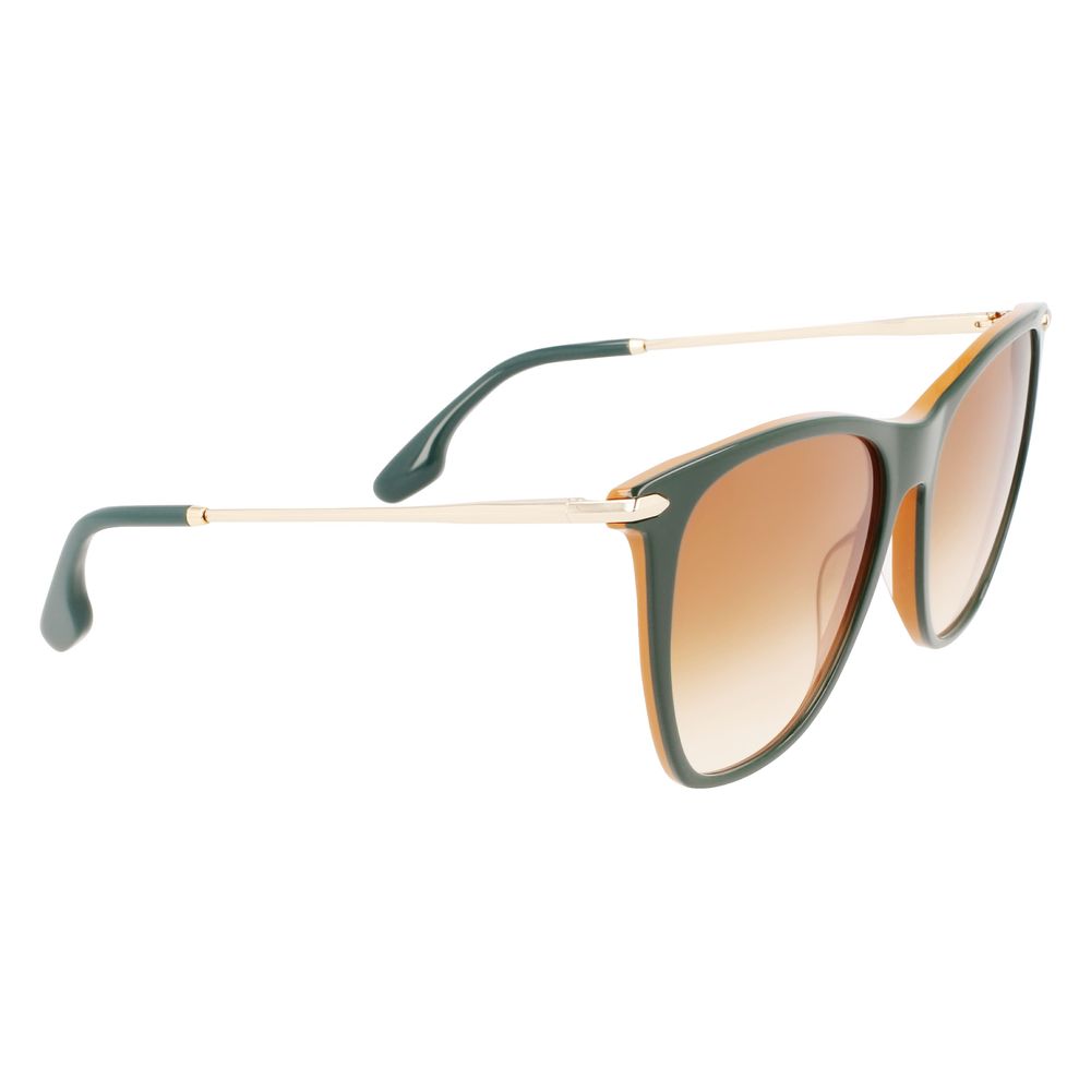 Victoria Beckham Green Acetate Sunglasses