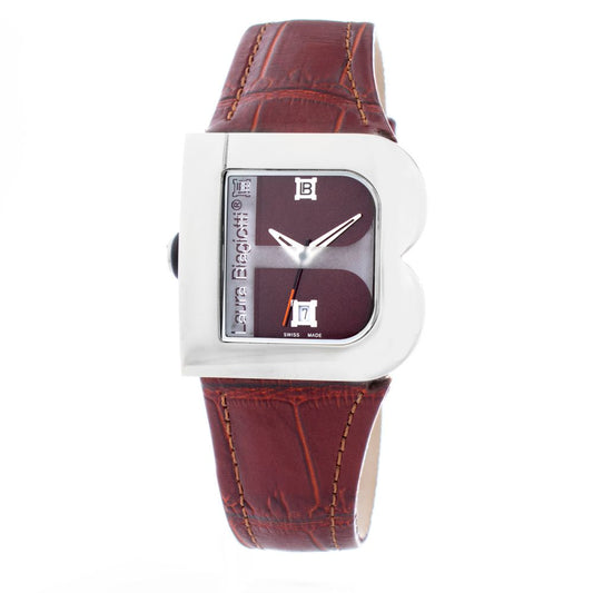 Laura Biagiotti Brown Leather Dress Watch