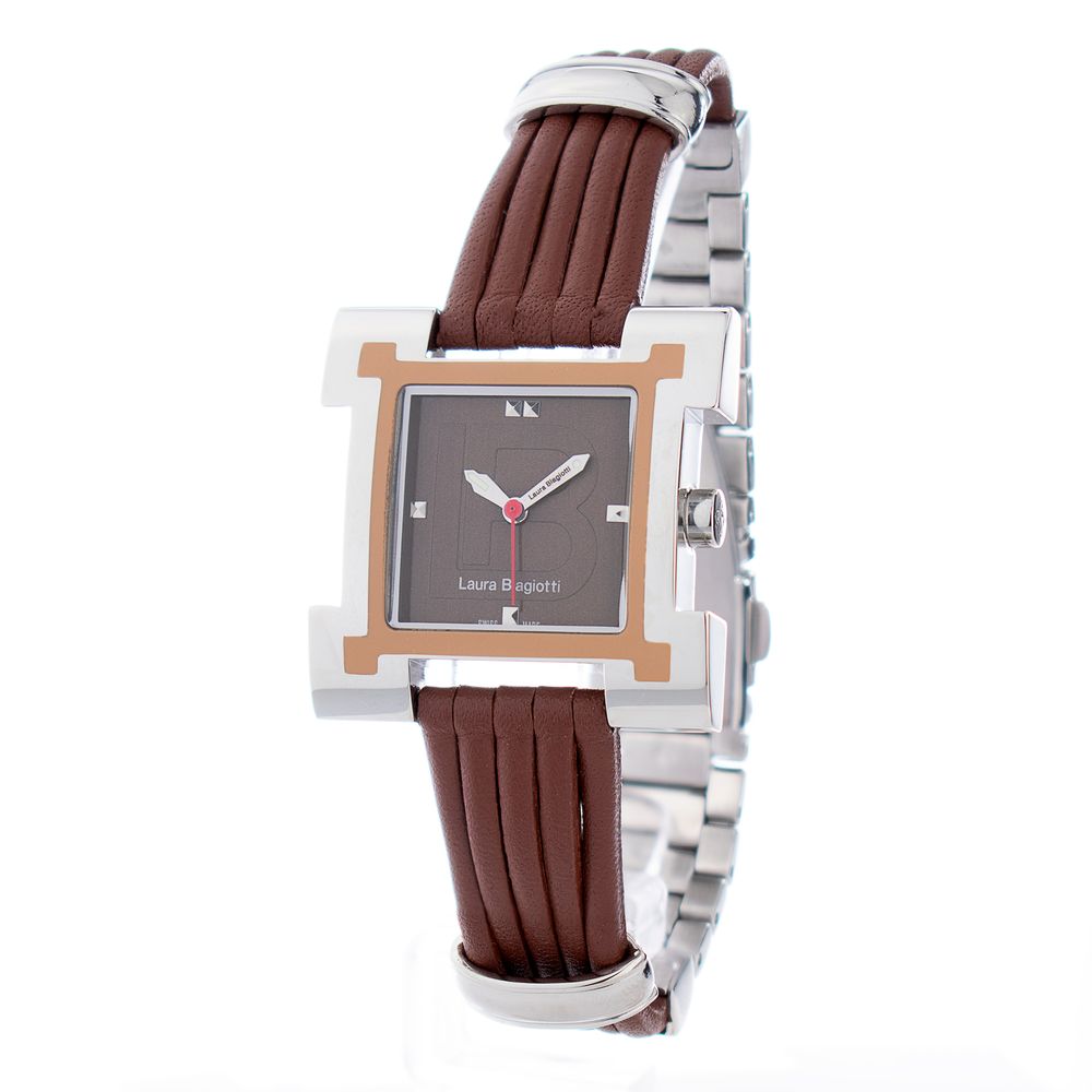 Laura Biagiotti Brown Leather Dress Watch