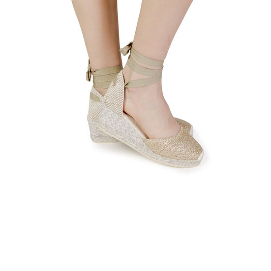 Espadrilles Gray Cotton High Heel Pumps