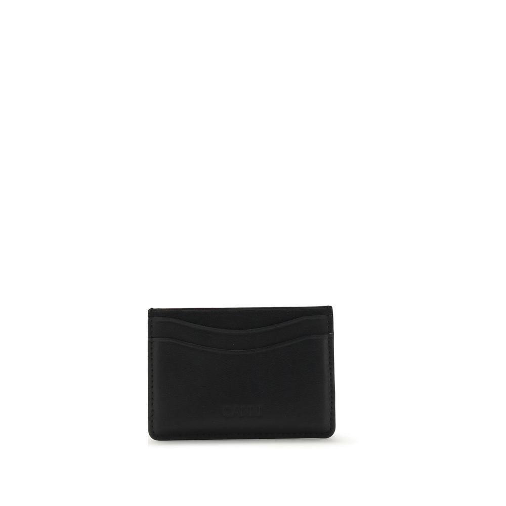 Ganni Black Recycled Leather Wallet