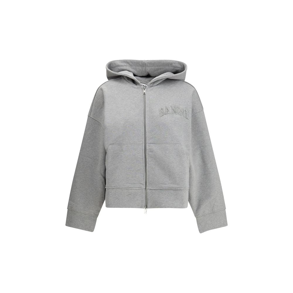 Ganni Gray Cotton Sweatshirt