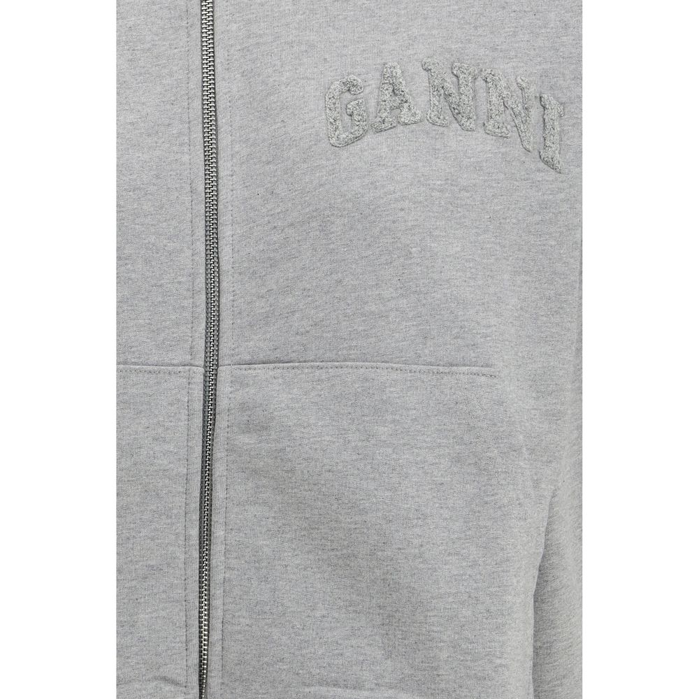 Ganni Gray Cotton Sweatshirt