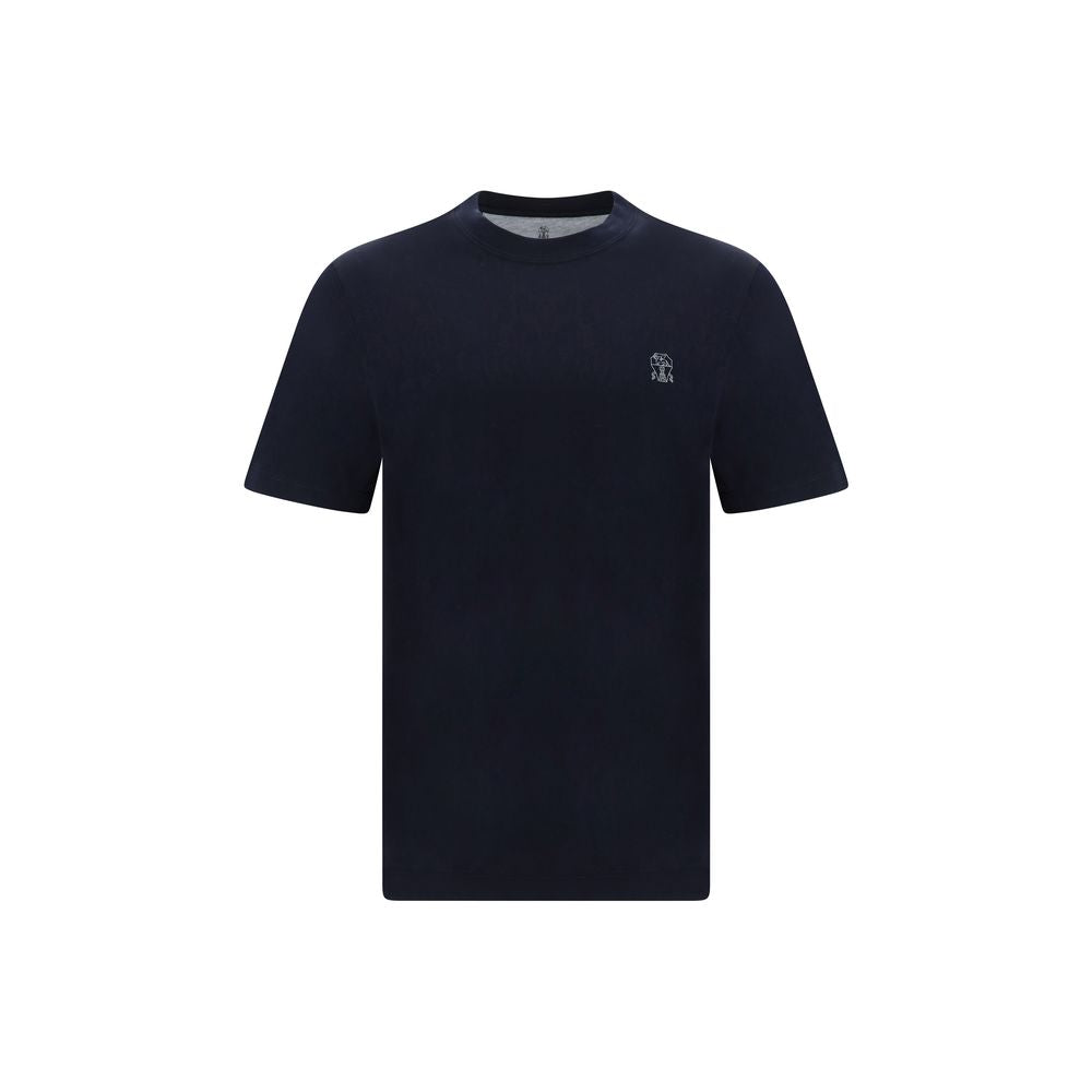 Brunello Cucinelli Blue Cotton T-Shirt