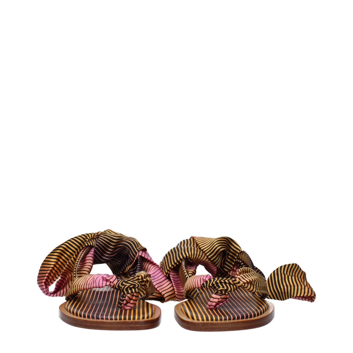 Christian Louboutin Multicolor Fabric Flip-Flop Sandals