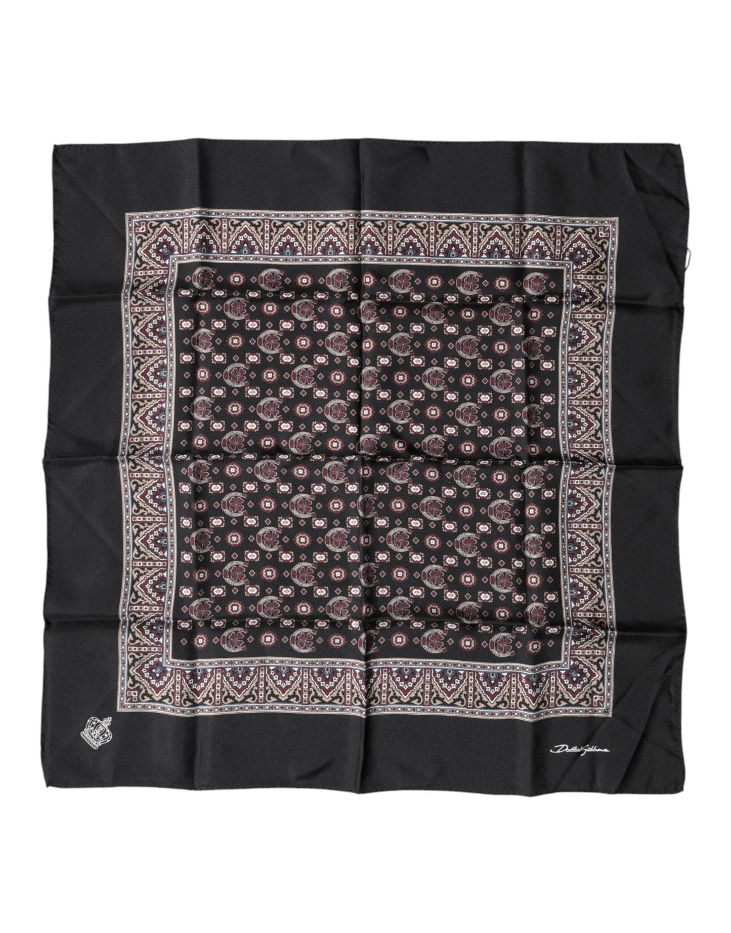 Dolce & Gabbana Multicolor Patterned Men Square Foulard Scarf