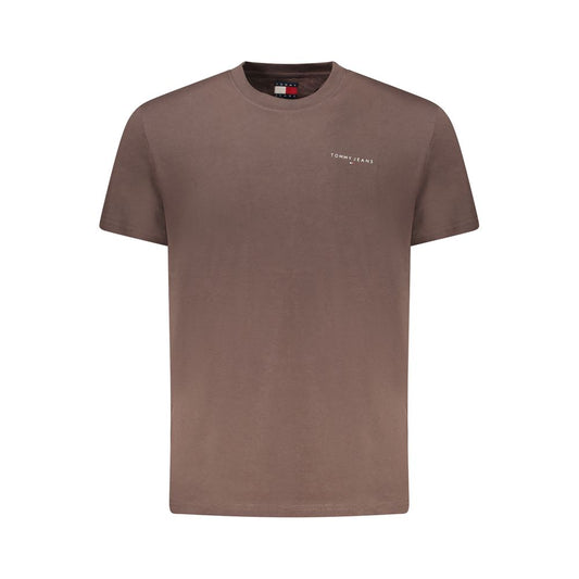 Tommy Hilfiger Brown Cotton Men's T-Shirt
