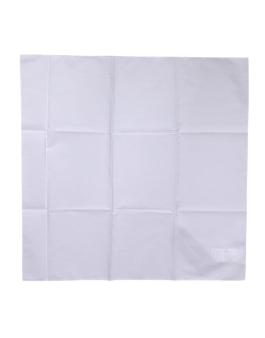 Dolce & Gabbana White Silk Lace Stole Square Foulard  Scarf