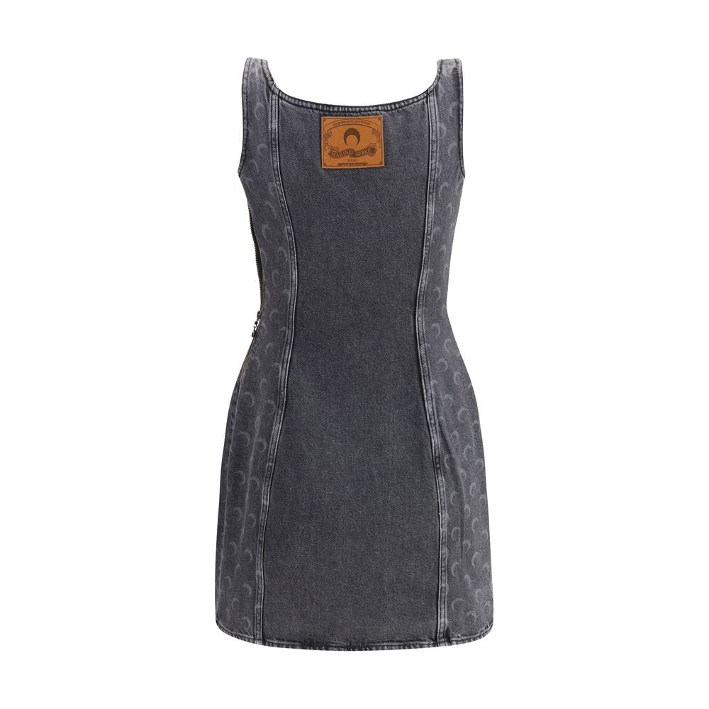 Marine Serre Gray Cotton Casual Dress