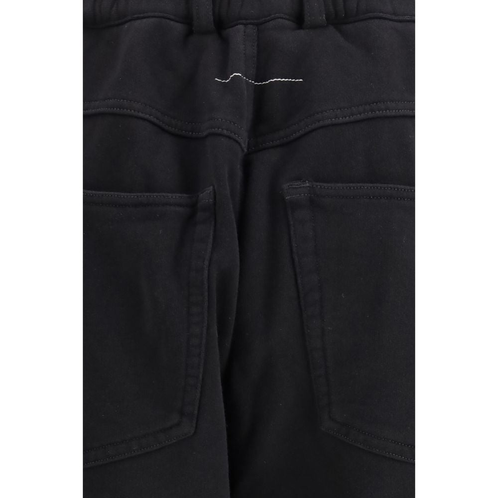 MM6 Black Cotton Athletic Pants