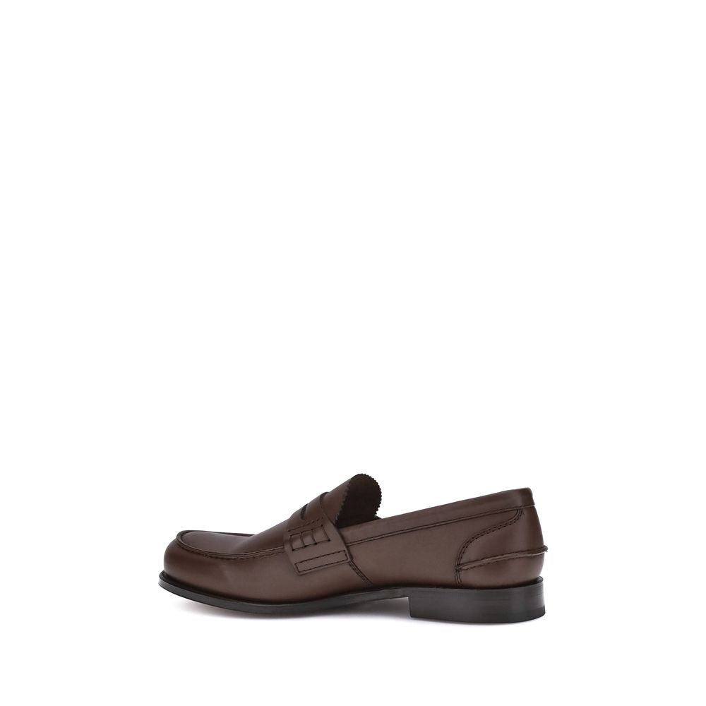 Church's Brown Calf Leather Bos Taurus Slip-On Loafers